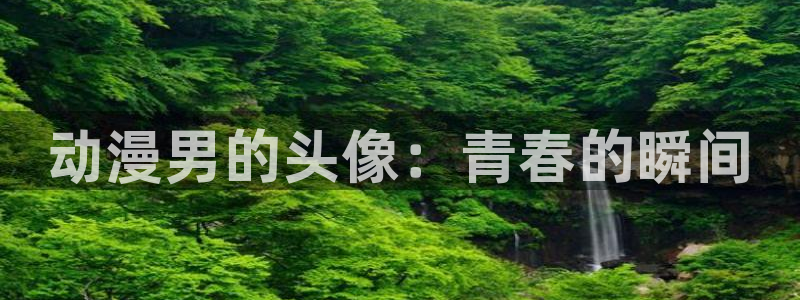 age动漫正版网：动漫男的头像：青春的瞬间
